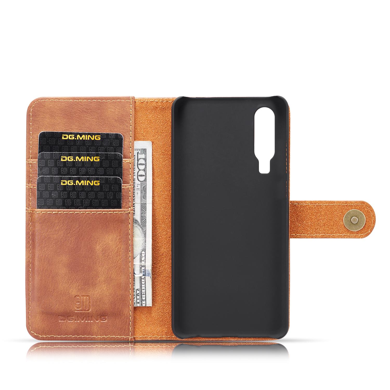 Étui portefeuille Magnet Wallet Huawei P30 Cognac