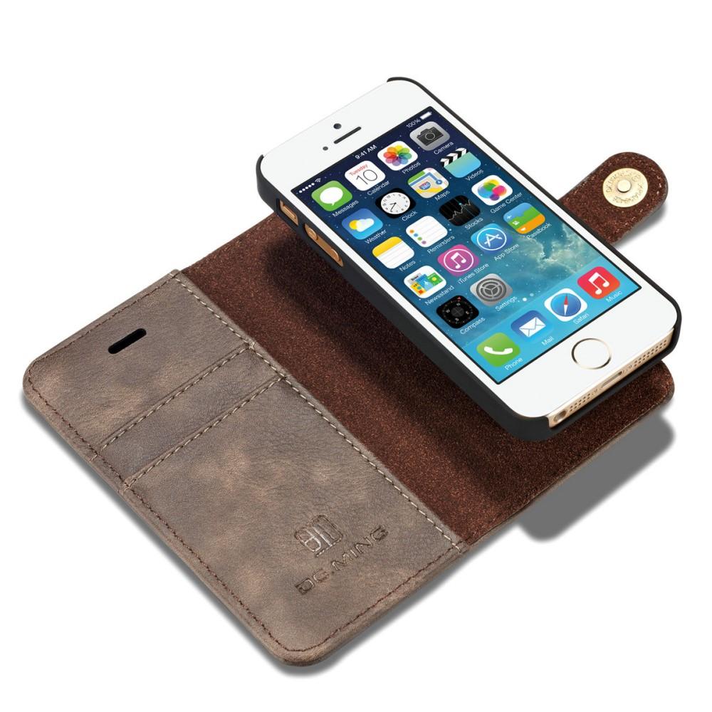 Étui portefeuille Magnet Wallet iPhone 5/5S/SE Brown