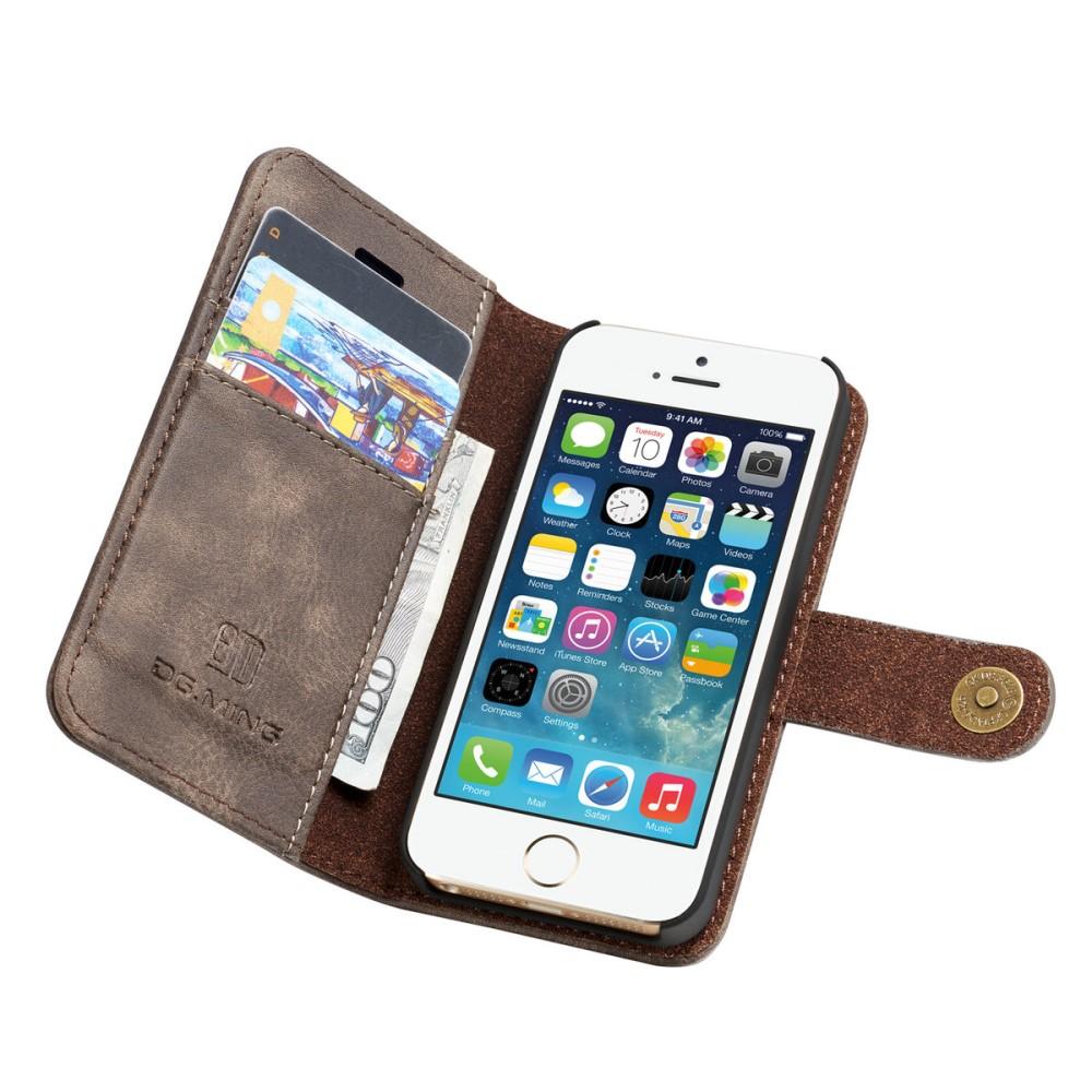 Étui portefeuille Magnet Wallet iPhone 5/5S/SE Brown