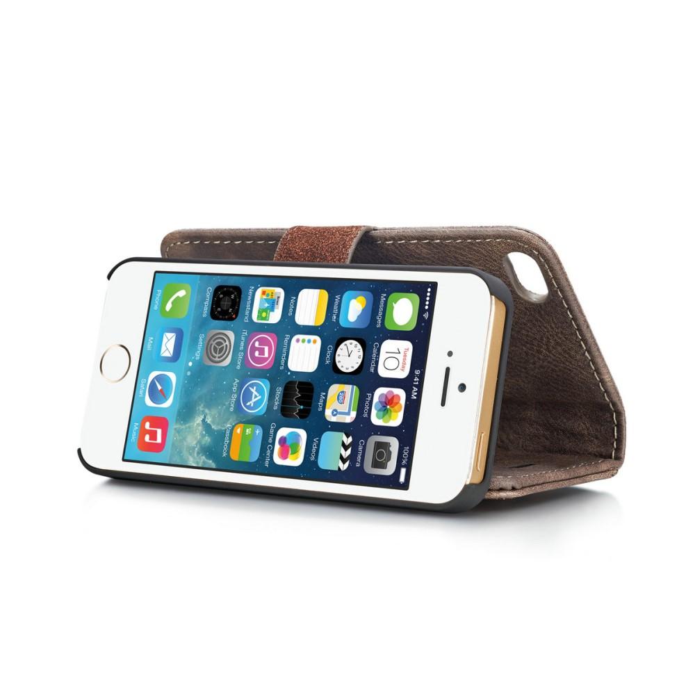 Étui portefeuille Magnet Wallet iPhone 5/5S/SE Brown