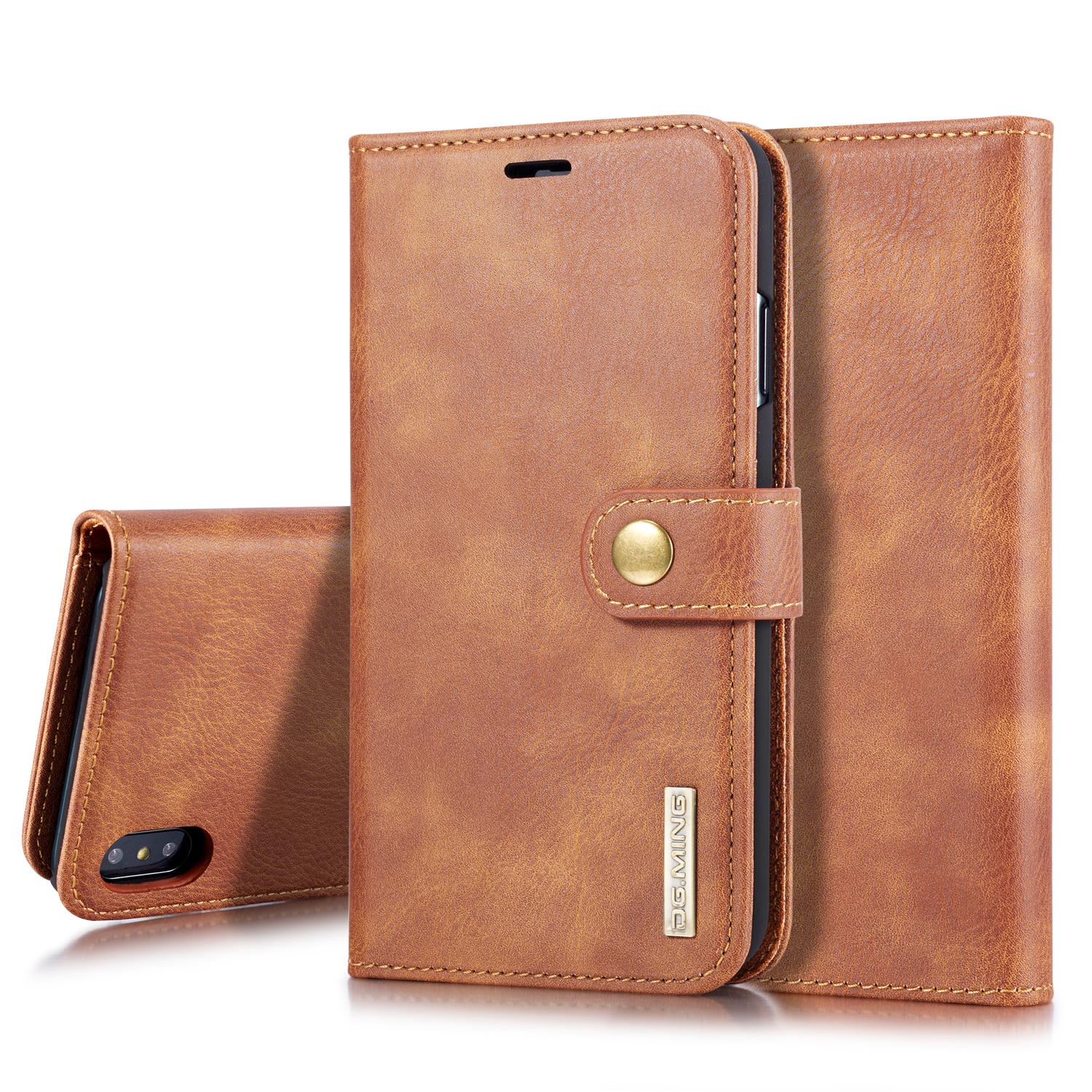 Étui portefeuille Magnet Wallet iPhone Xs Max, Cognac
