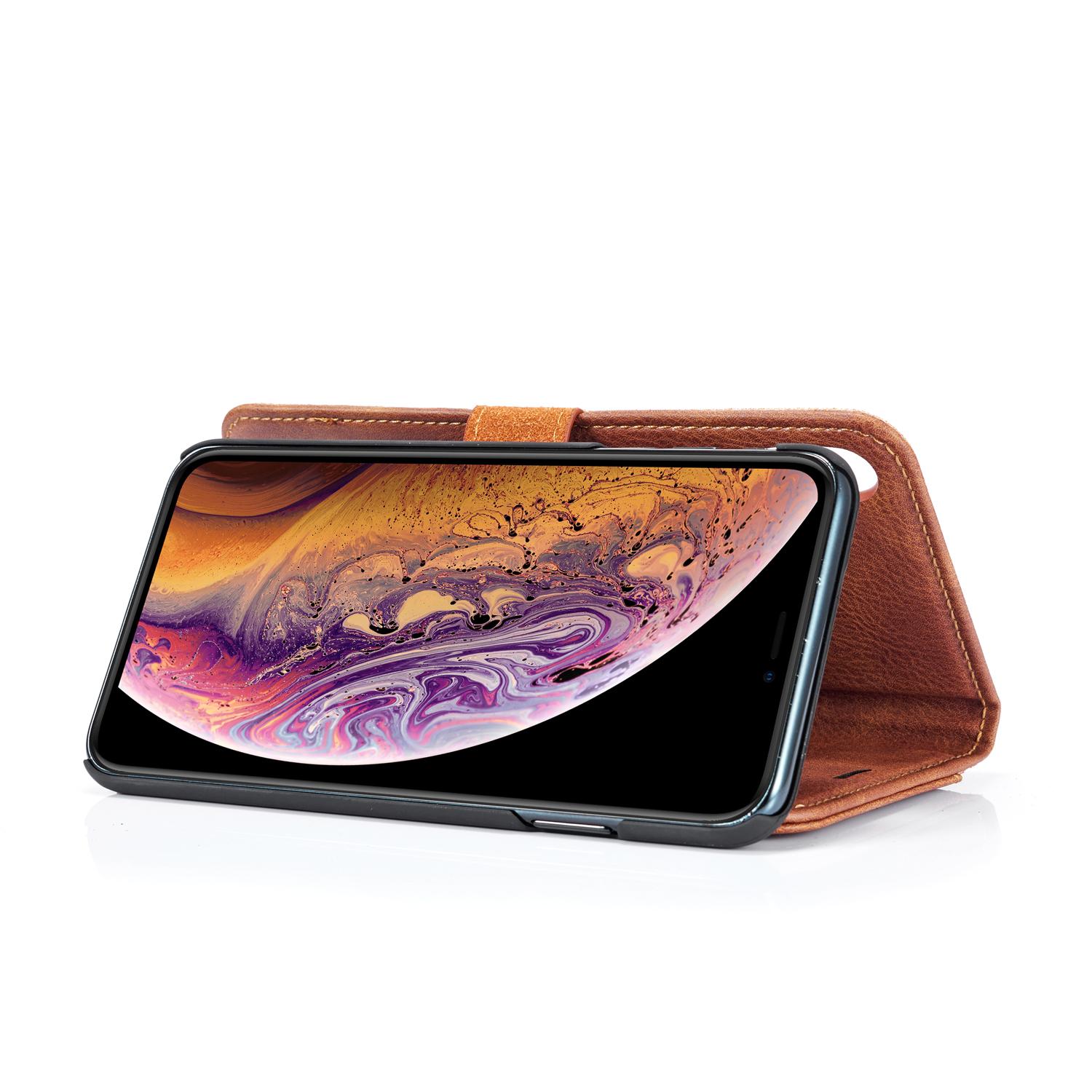 Étui portefeuille Magnet Wallet iPhone Xs Max, Cognac