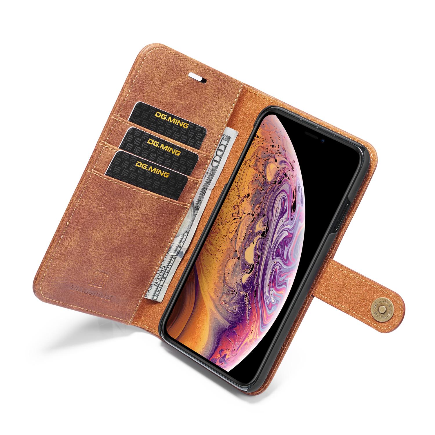 Étui portefeuille Magnet Wallet iPhone X/XS, Cognac