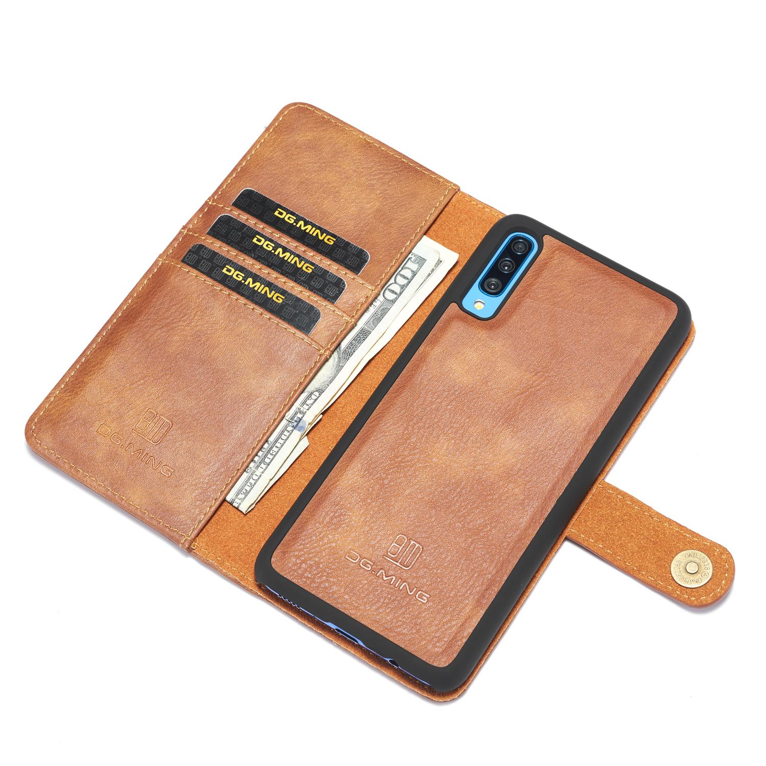Étui portefeuille Magnet Wallet Samsung Galaxy A70, Marron