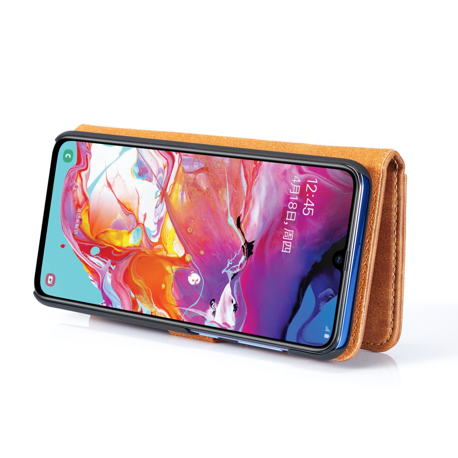 Étui portefeuille Magnet Wallet Samsung Galaxy A70, Marron