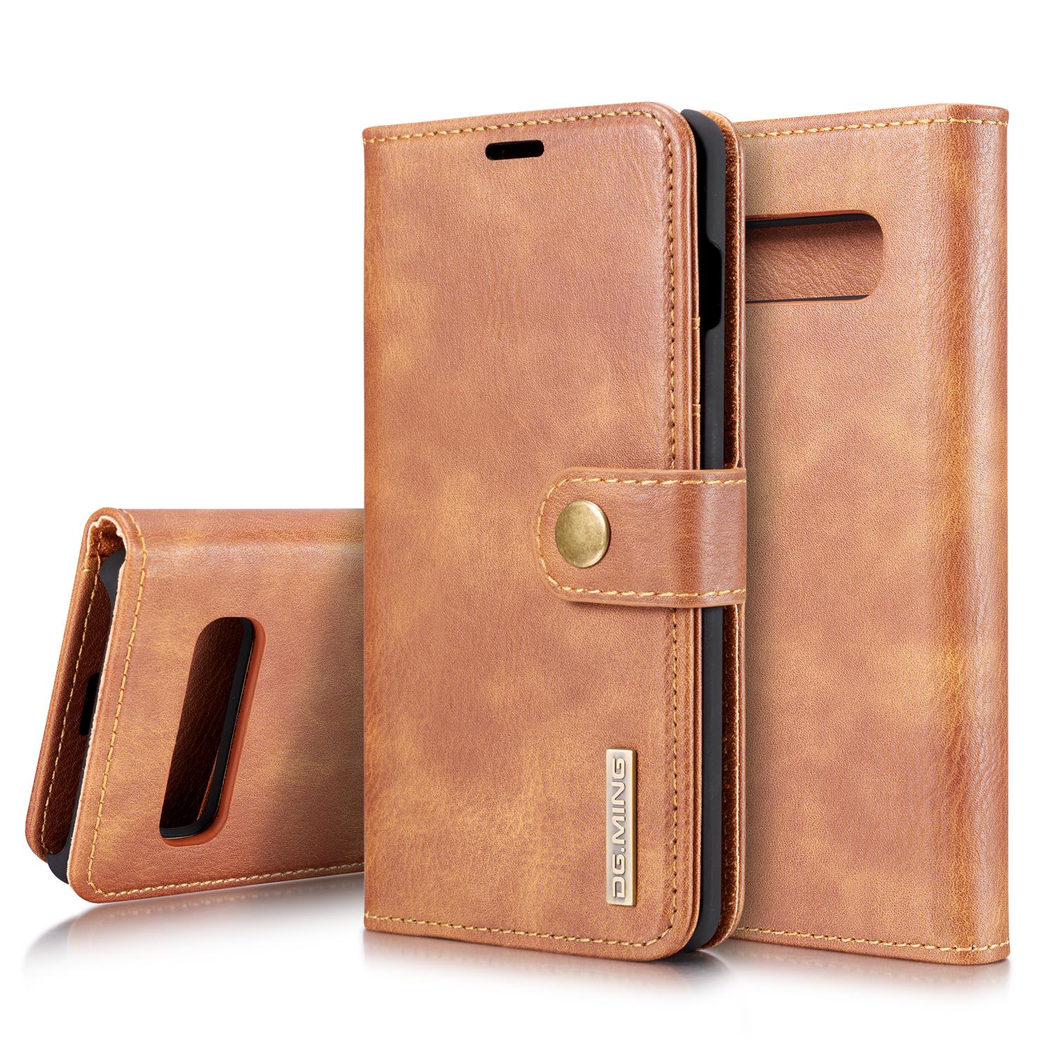 Étui portefeuille Magnet Wallet Samsung Galaxy S10 Plus, Cognac