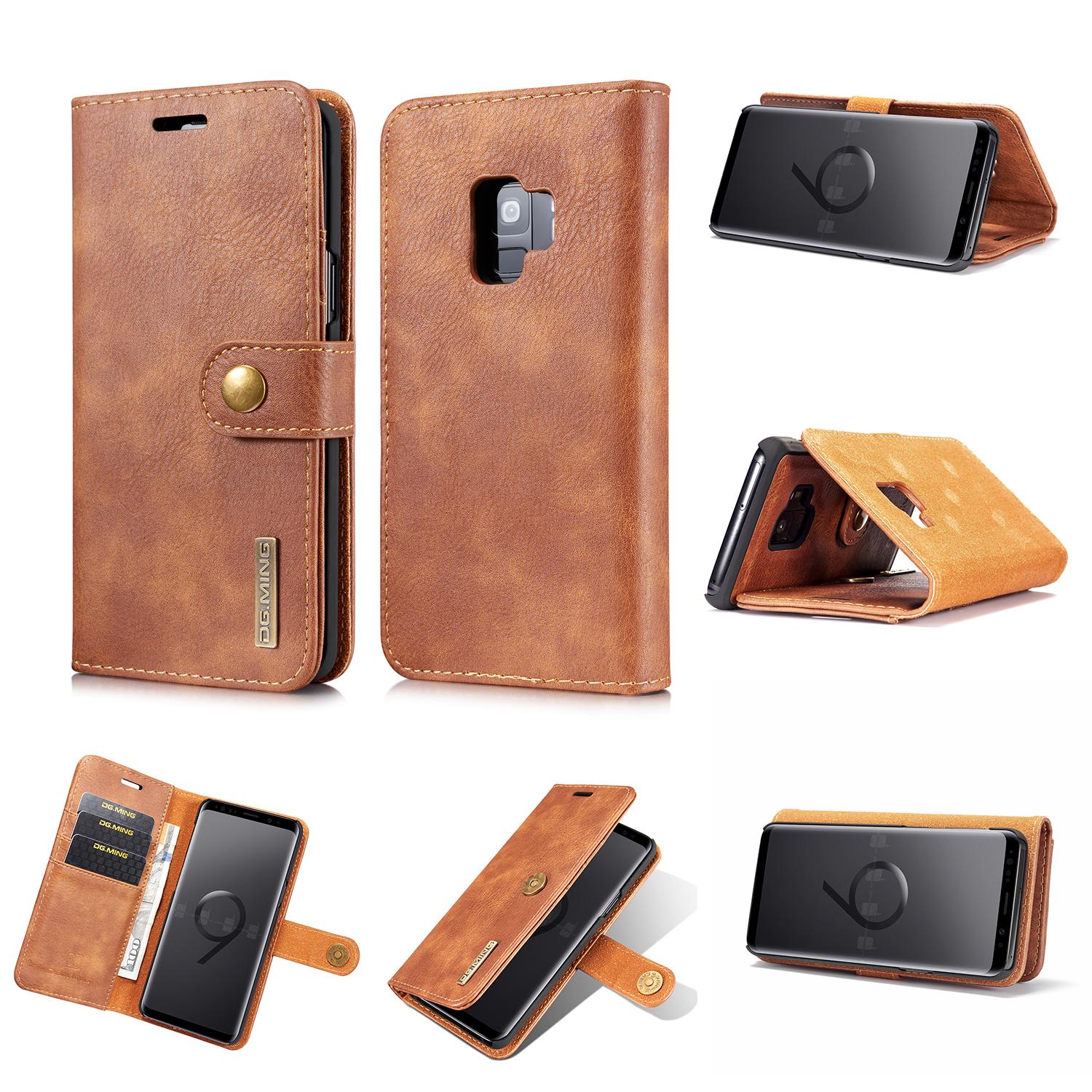 Étui portefeuille Magnet Wallet Samsung Galaxy S9, Cognac