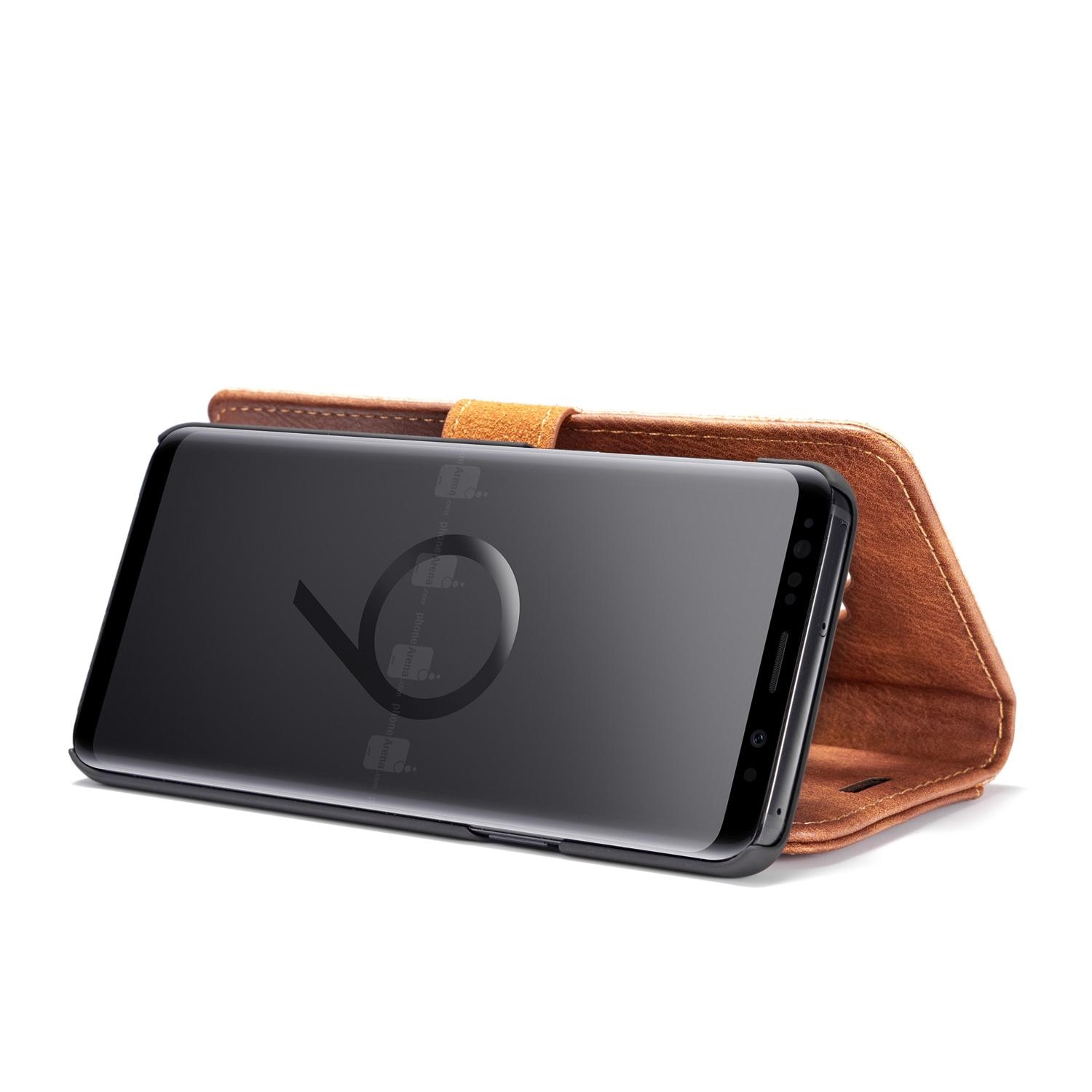 Étui portefeuille Magnet Wallet Samsung Galaxy S9, Cognac