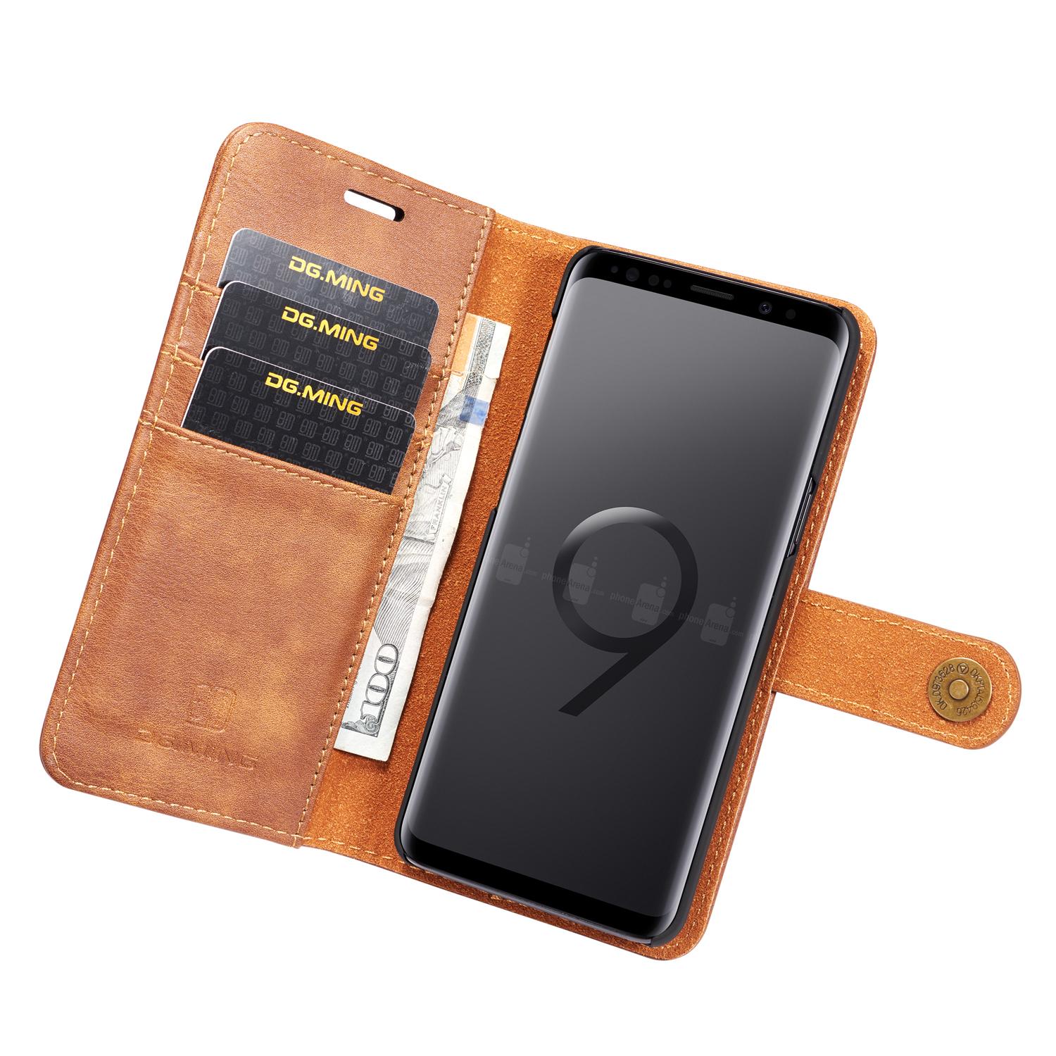 Étui portefeuille Magnet Wallet Samsung Galaxy S9 Plus Cognac