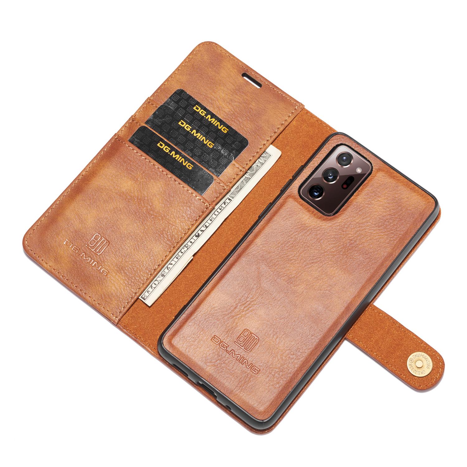 Étui portefeuille Magnet Wallet Samsung Galaxy Note 20 Ultra, Marron