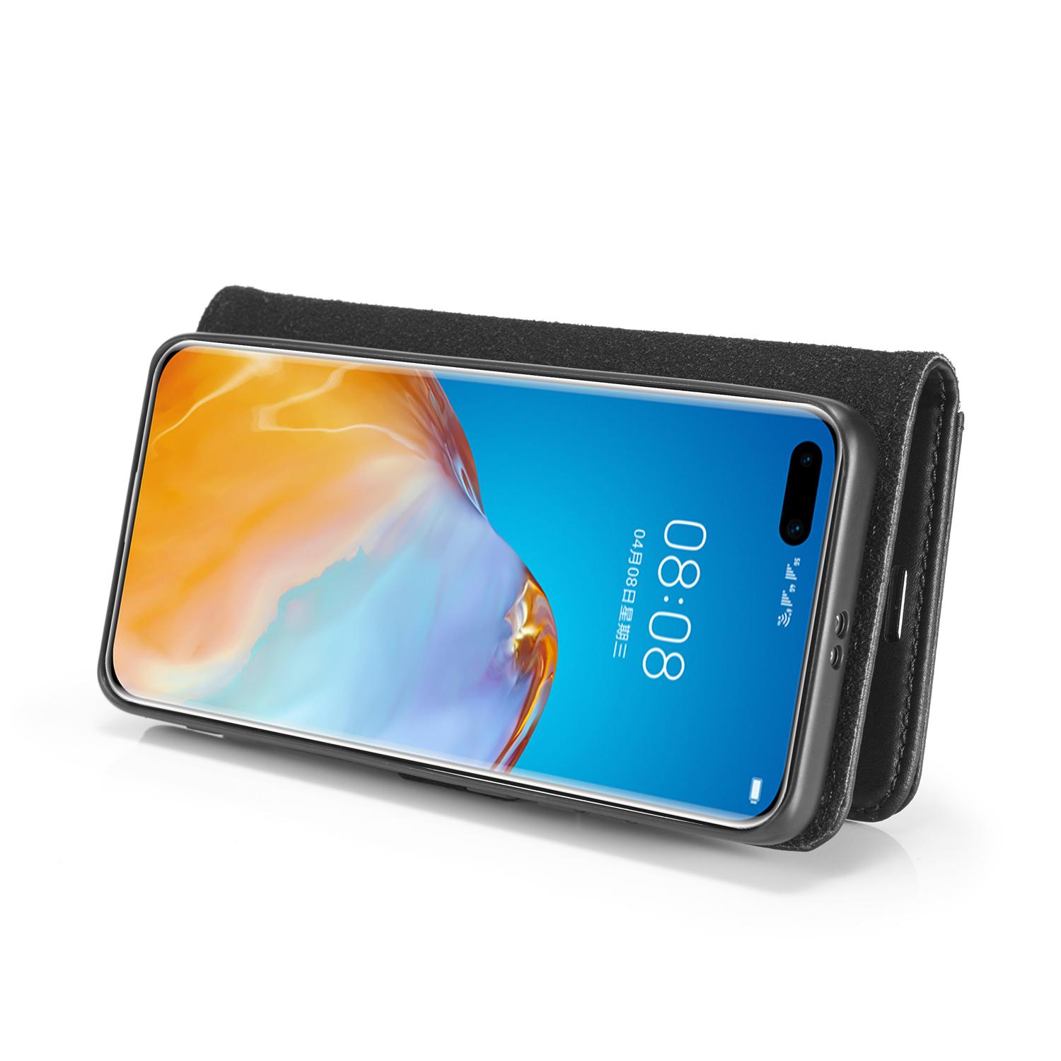 Étui portefeuille Magnet Wallet Huawei P40 Pro, Noir
