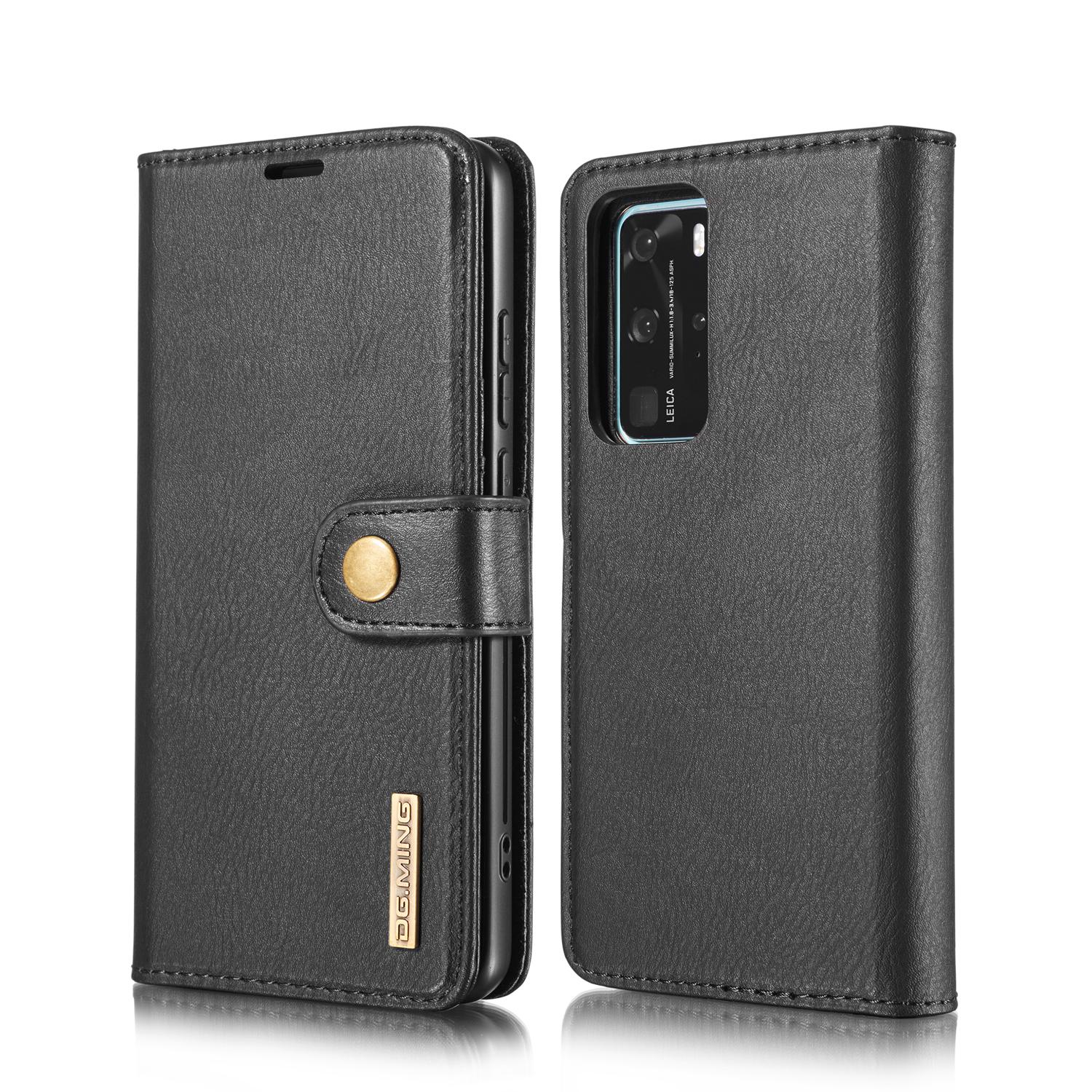 Étui portefeuille Magnet Wallet Huawei P40 Pro, Noir