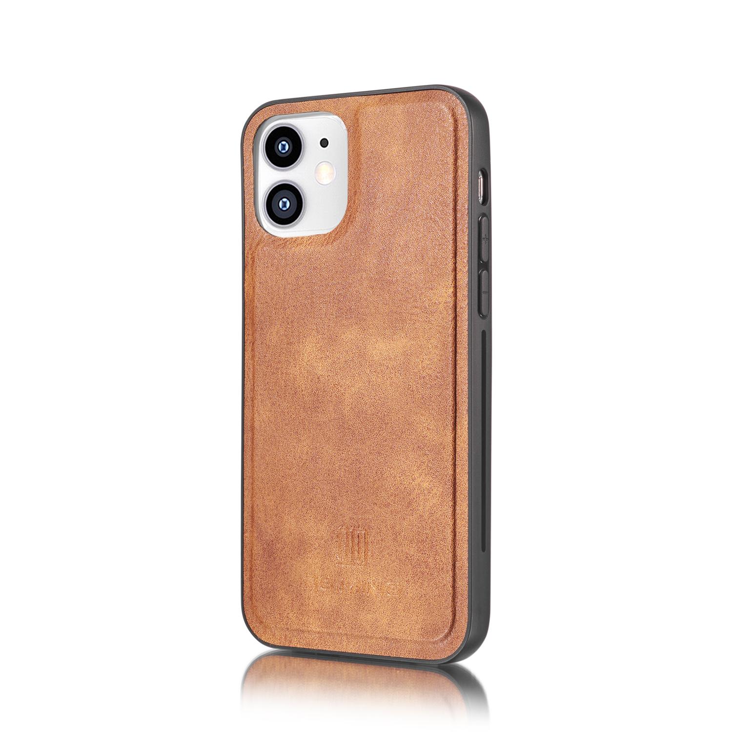 Étui portefeuille Magnet Wallet iPhone 12 Mini, Cognac