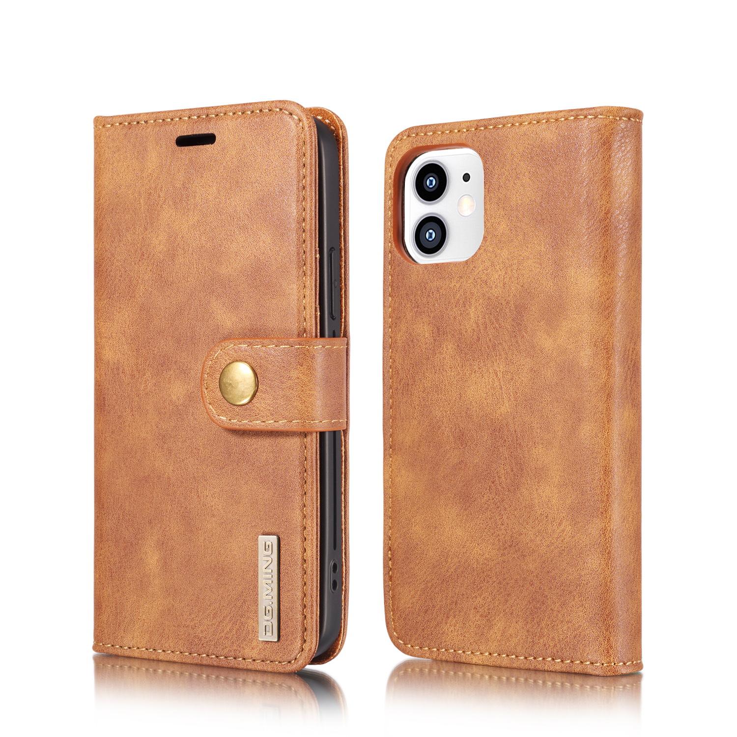 Étui portefeuille Magnet Wallet iPhone 12 Mini, Cognac