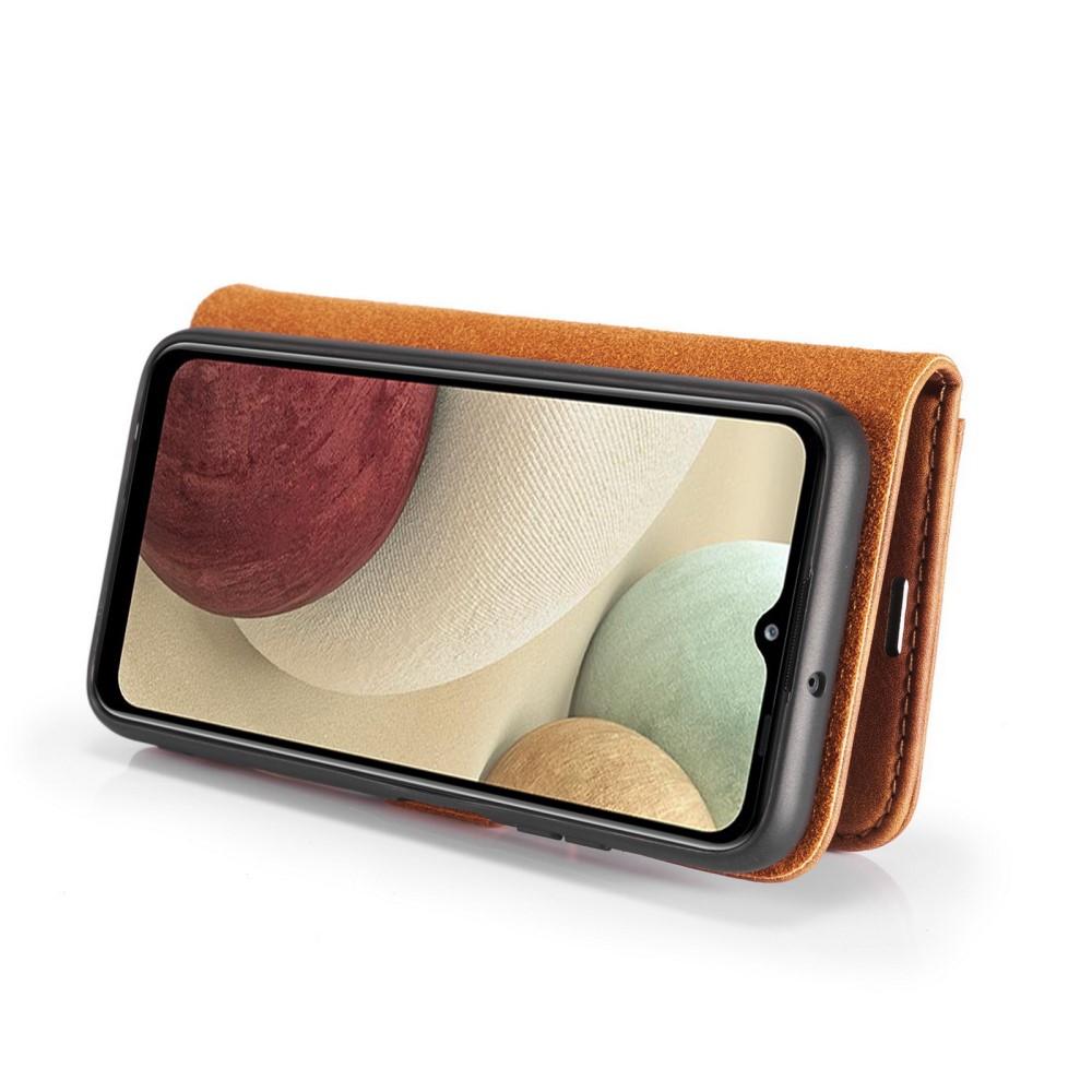 Étui portefeuille Magnet Wallet Samsung Galaxy A12 5G, Cognac