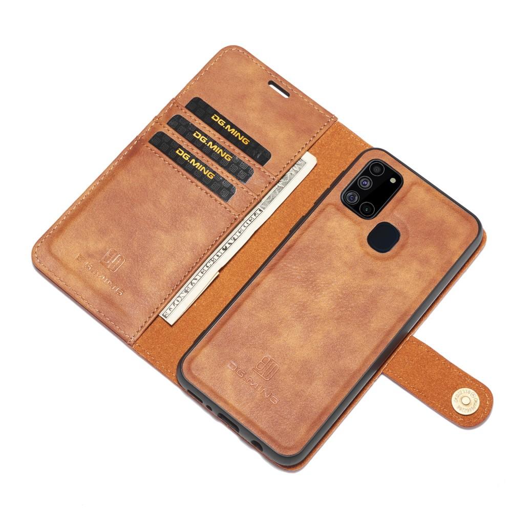 Étui portefeuille Magnet Wallet Samsung Galaxy A21s, Marron