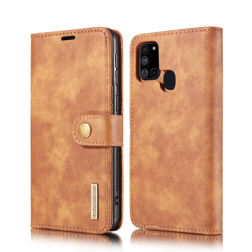 Étui portefeuille Magnet Wallet Samsung Galaxy A21s, Marron