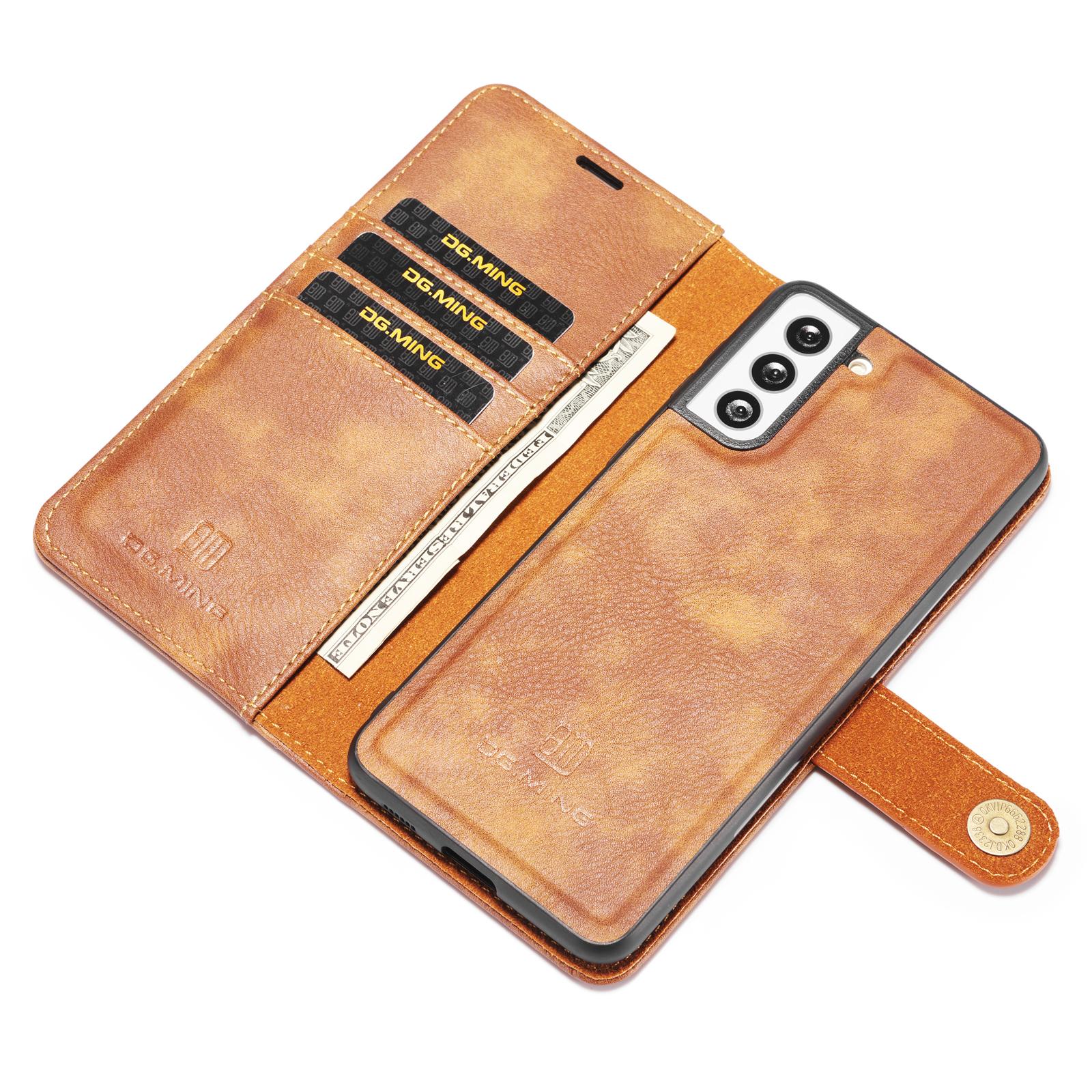Étui portefeuille Magnet Wallet Samsung Galaxy S21, Cognac