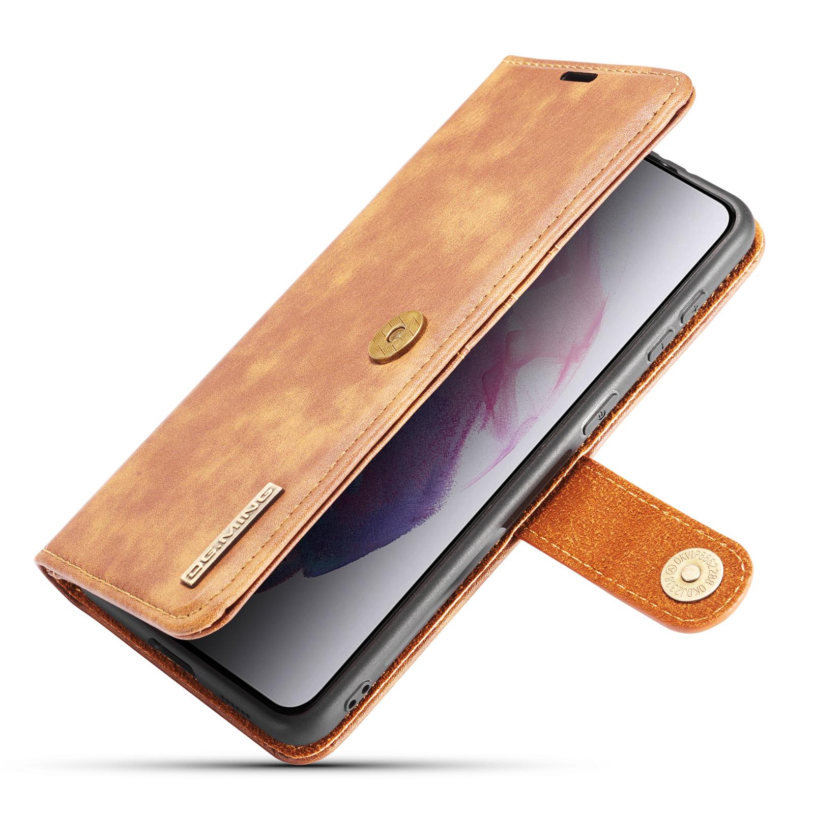 Étui portefeuille Magnet Wallet Samsung Galaxy S21 Plus, Cognac