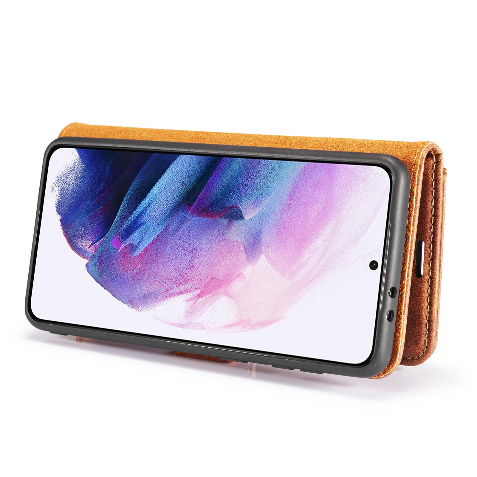 Étui portefeuille Magnet Wallet Samsung Galaxy S21 Plus Cognac