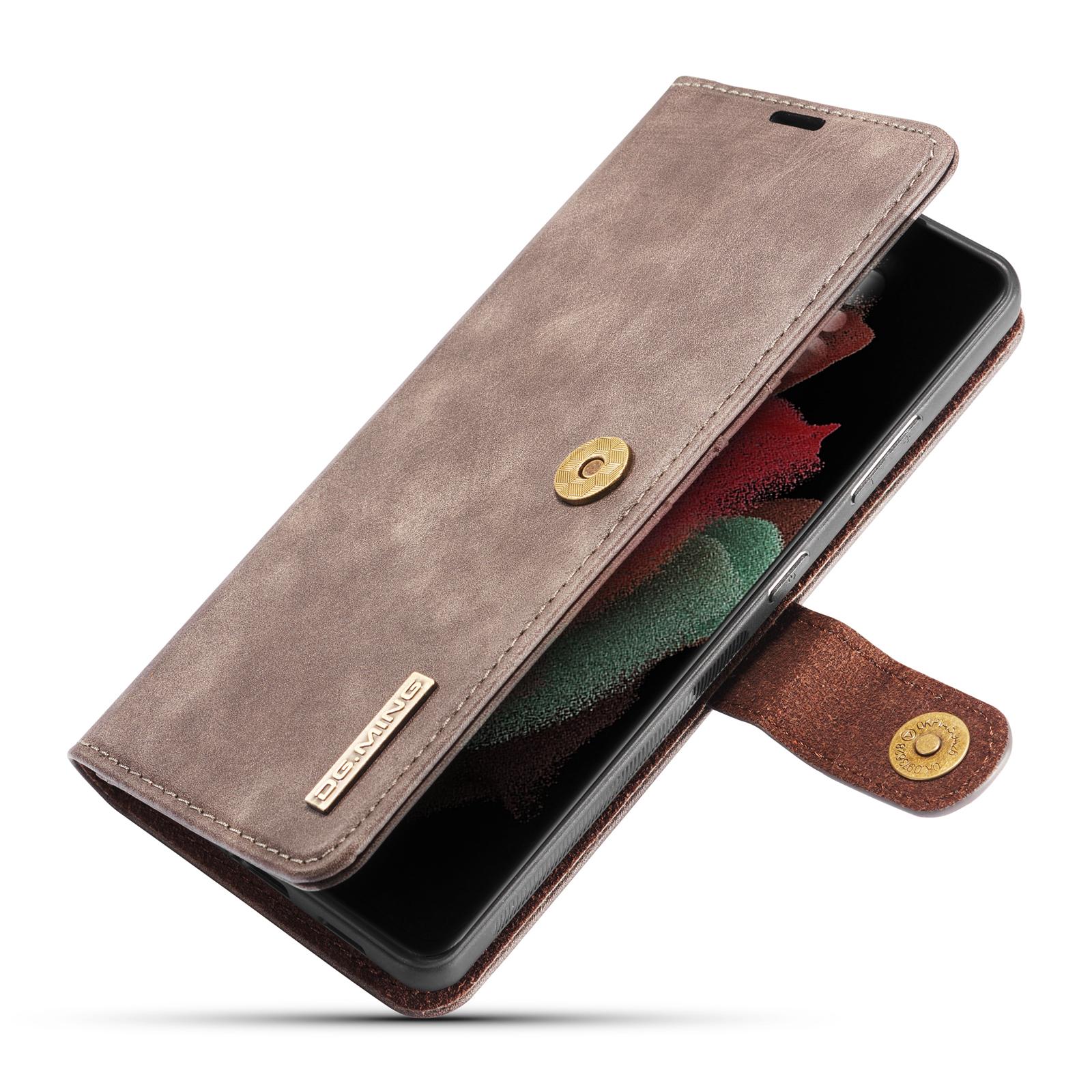 Étui portefeuille Magnet Wallet Samsung Galaxy S21 Ultra Brown