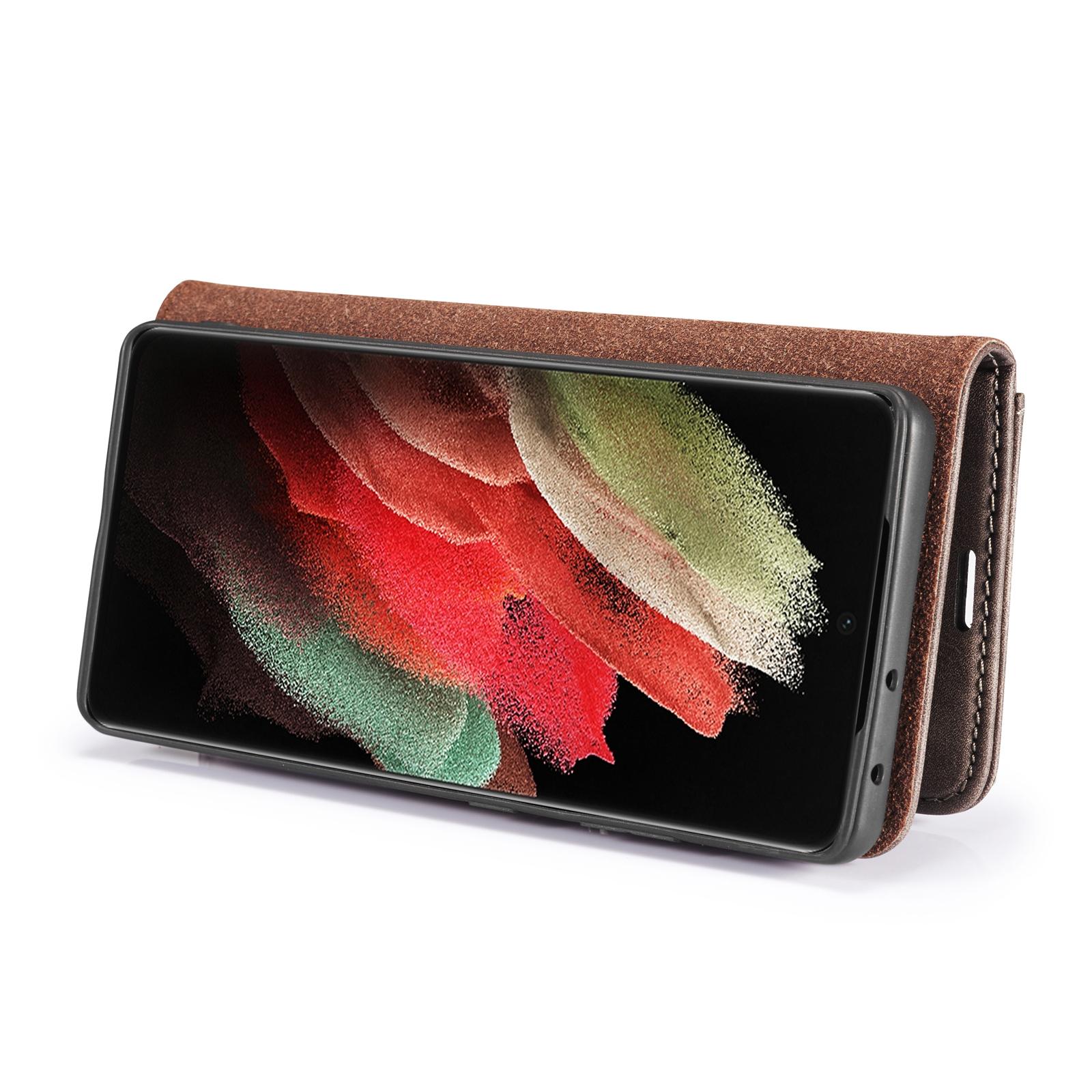 Étui portefeuille Magnet Wallet Samsung Galaxy S21 Ultra Brown