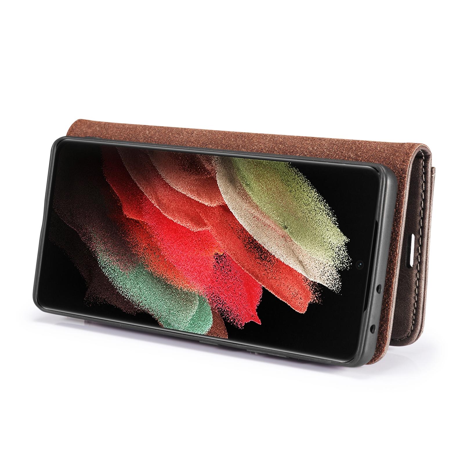 Étui portefeuille Magnet Wallet Samsung Galaxy S21 Ultra, Brown