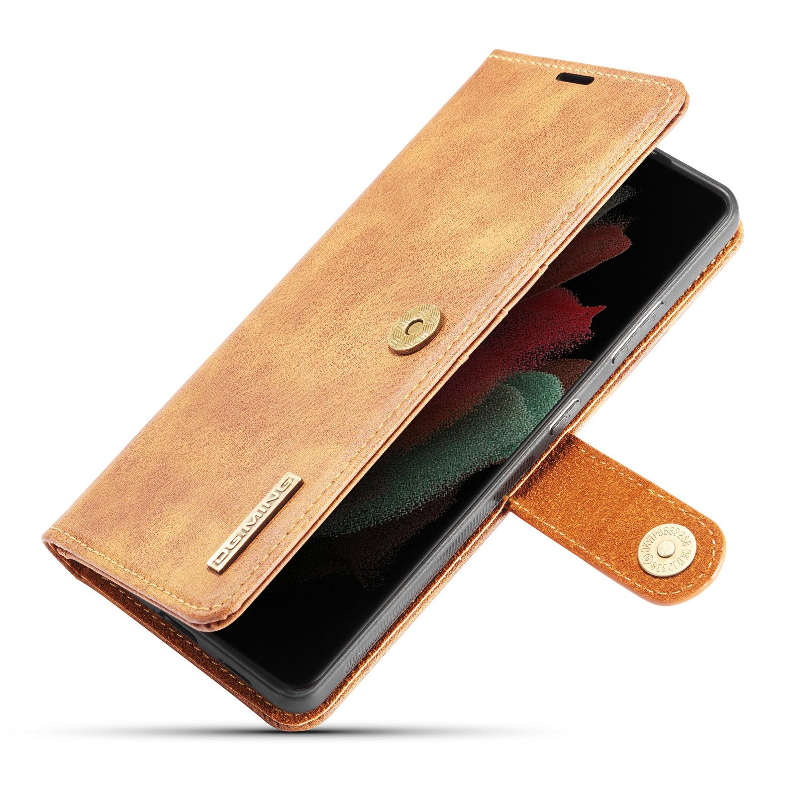 Étui portefeuille Magnet Wallet Samsung Galaxy S21 Ultra, Marron