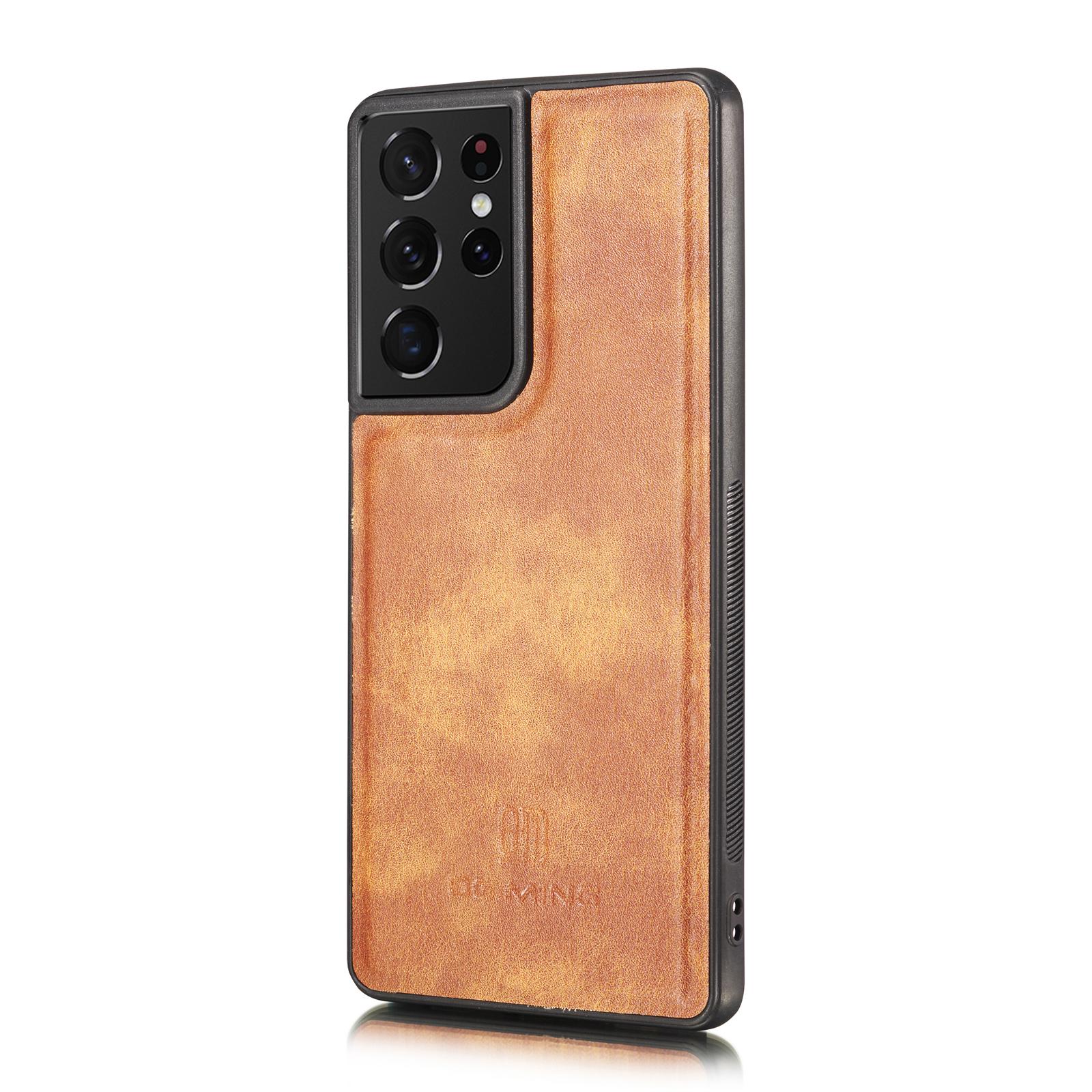 Étui portefeuille Magnet Wallet Samsung Galaxy S21 Ultra, Marron