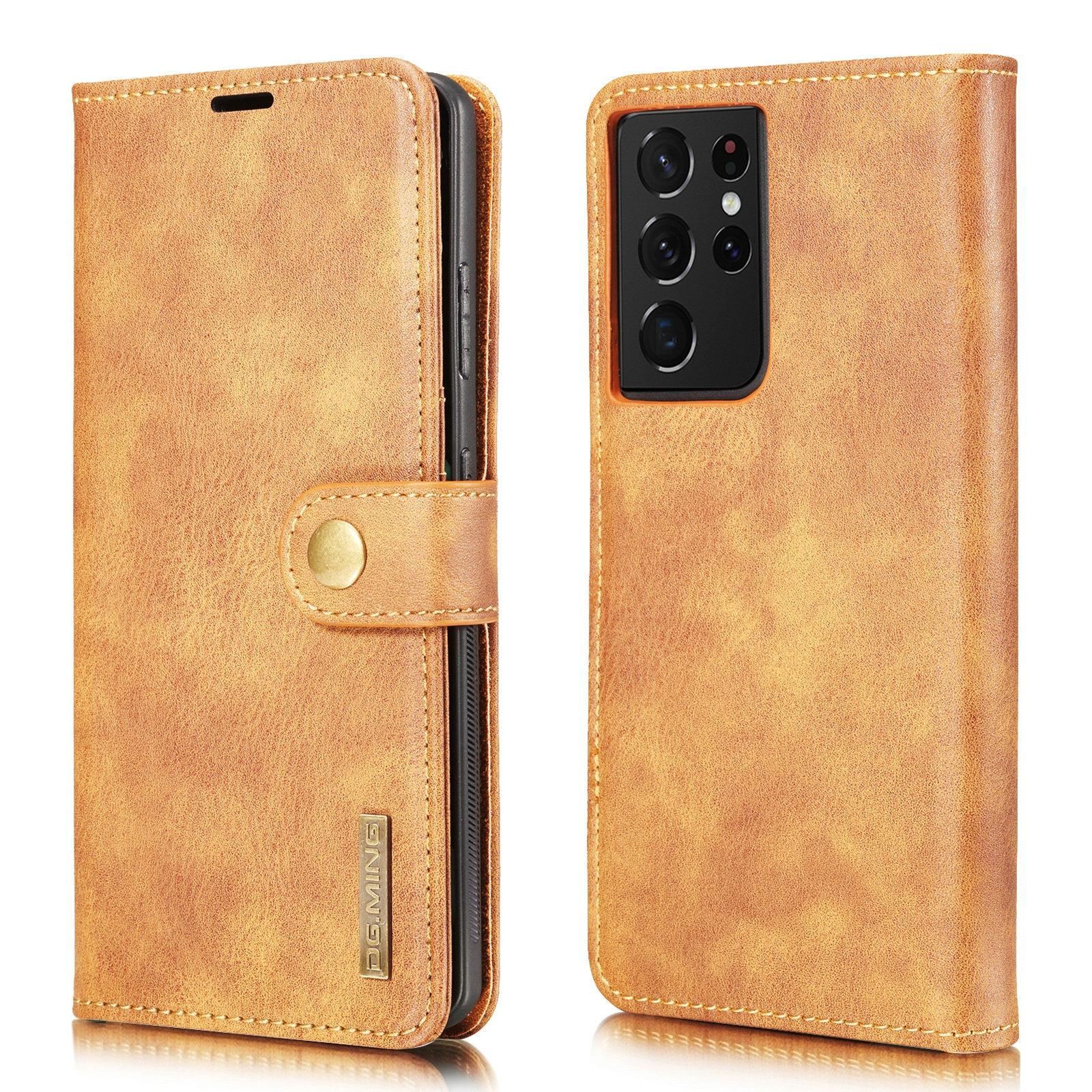 Étui portefeuille Magnet Wallet Samsung Galaxy S21 Ultra, Marron