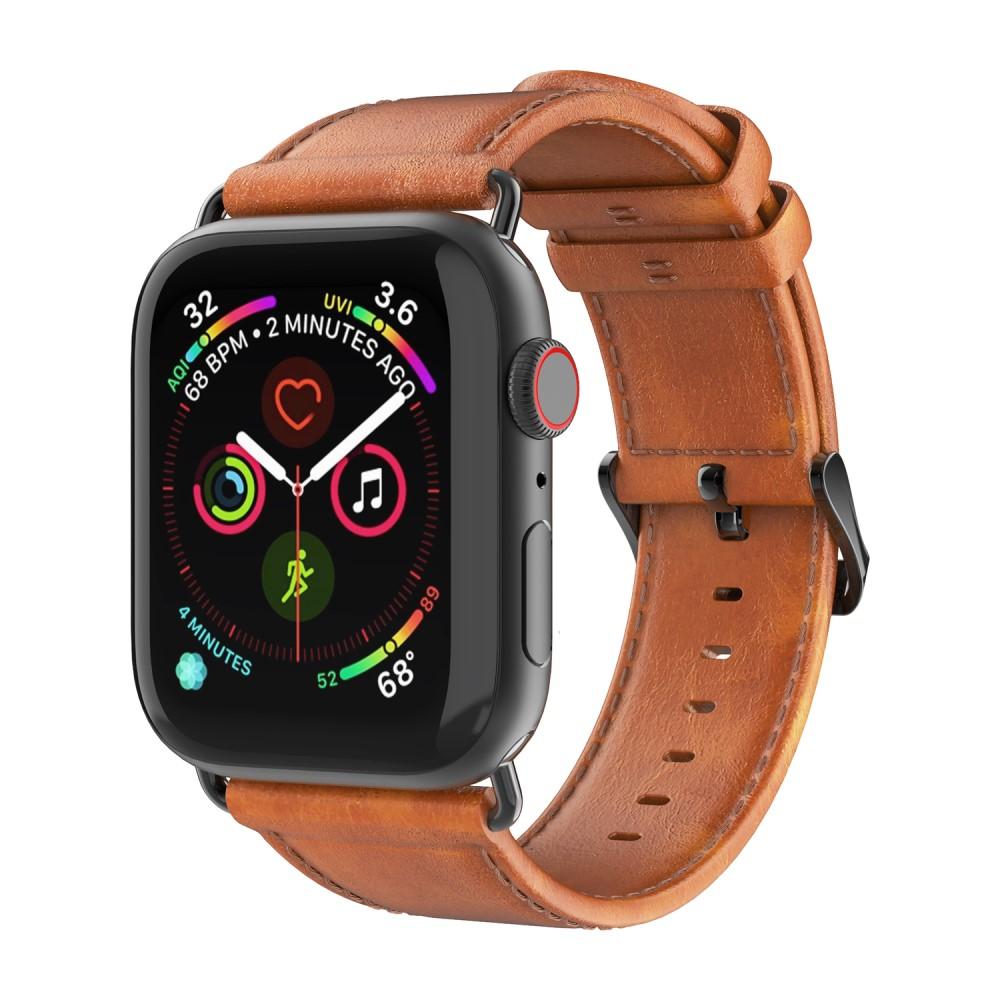 Bracelet en cuir Apple Watch SE 44mm, Tan