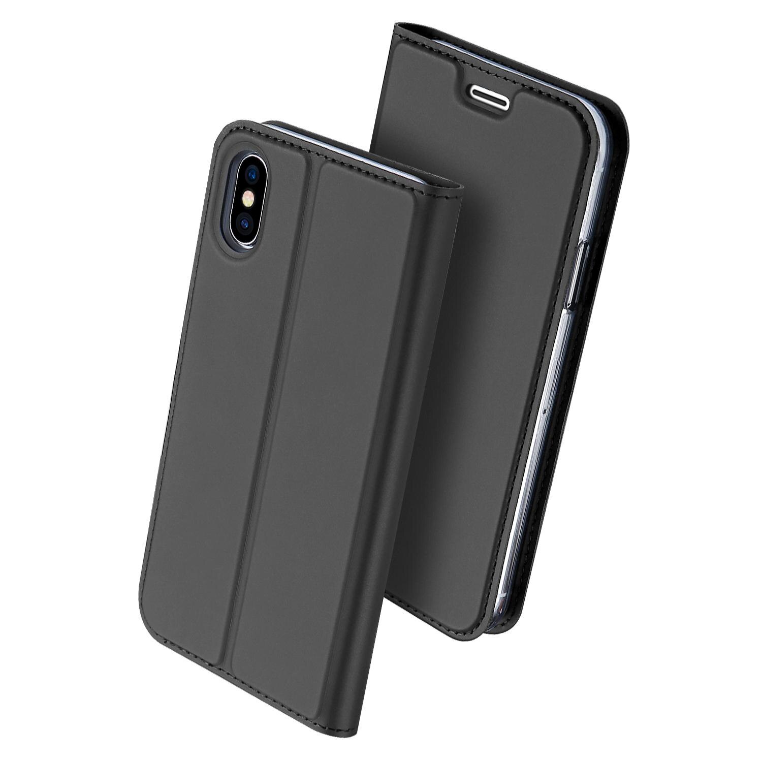Étui portefeuille Skin Pro Series iPhone X/XS, Gris