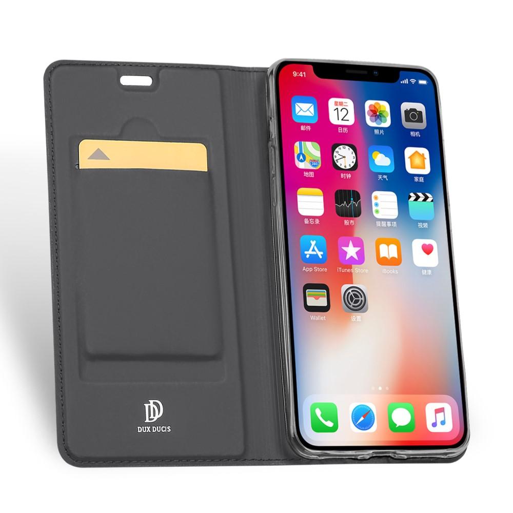 Étui portefeuille Skin Pro Series iPhone Xr, Gris