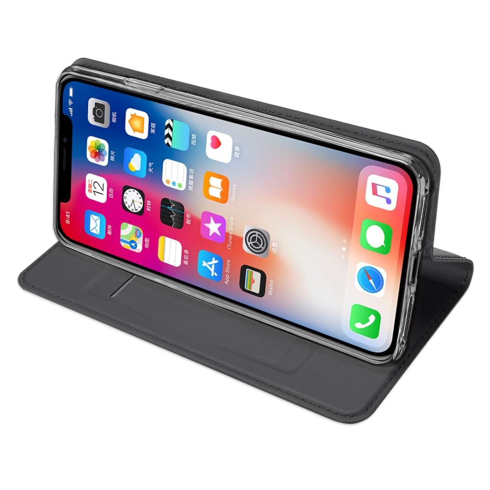 Étui portefeuille Skin Pro Series iPhone Xr, Gris