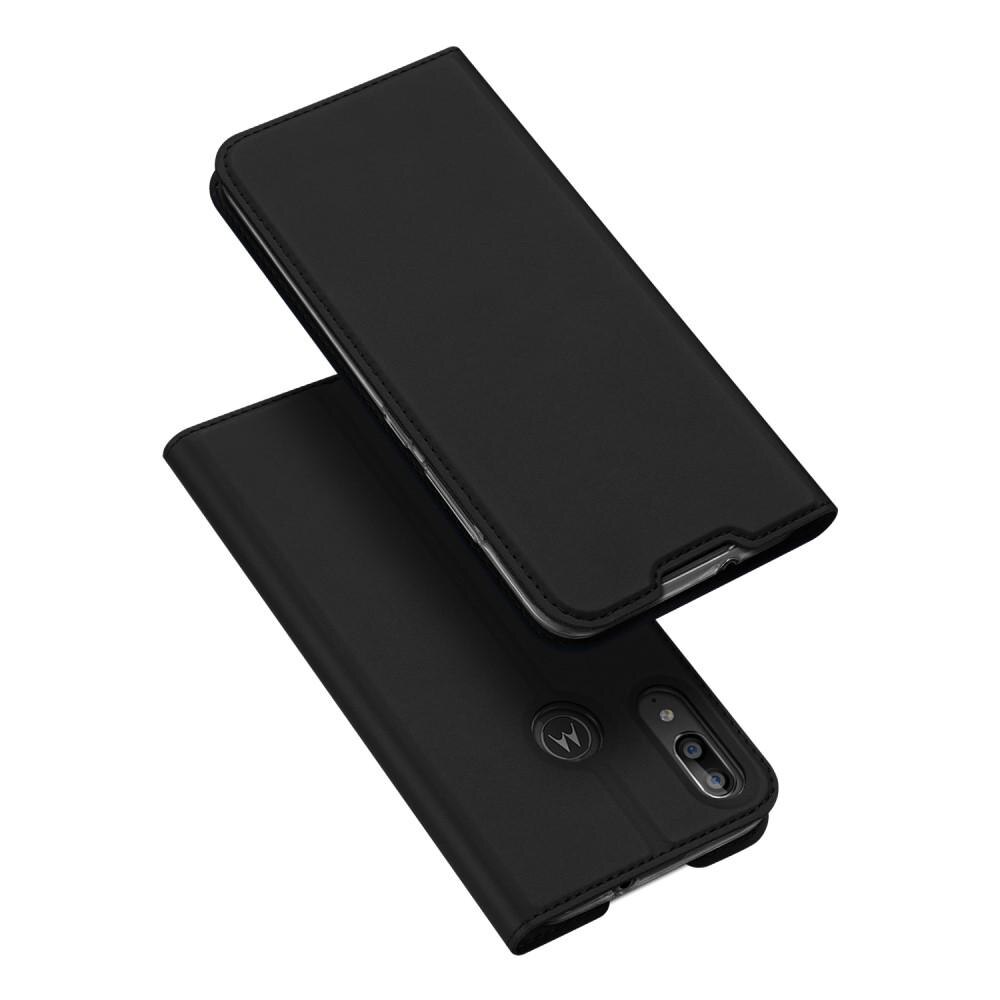 Étui portefeuille Skin Pro Series Motorola Moto E6 Plus, Noir