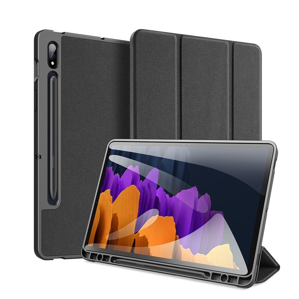 Coque Domo Tri-Fold Samsung Galaxy Tab S7 Plus/S8 Plus 12.4 Black