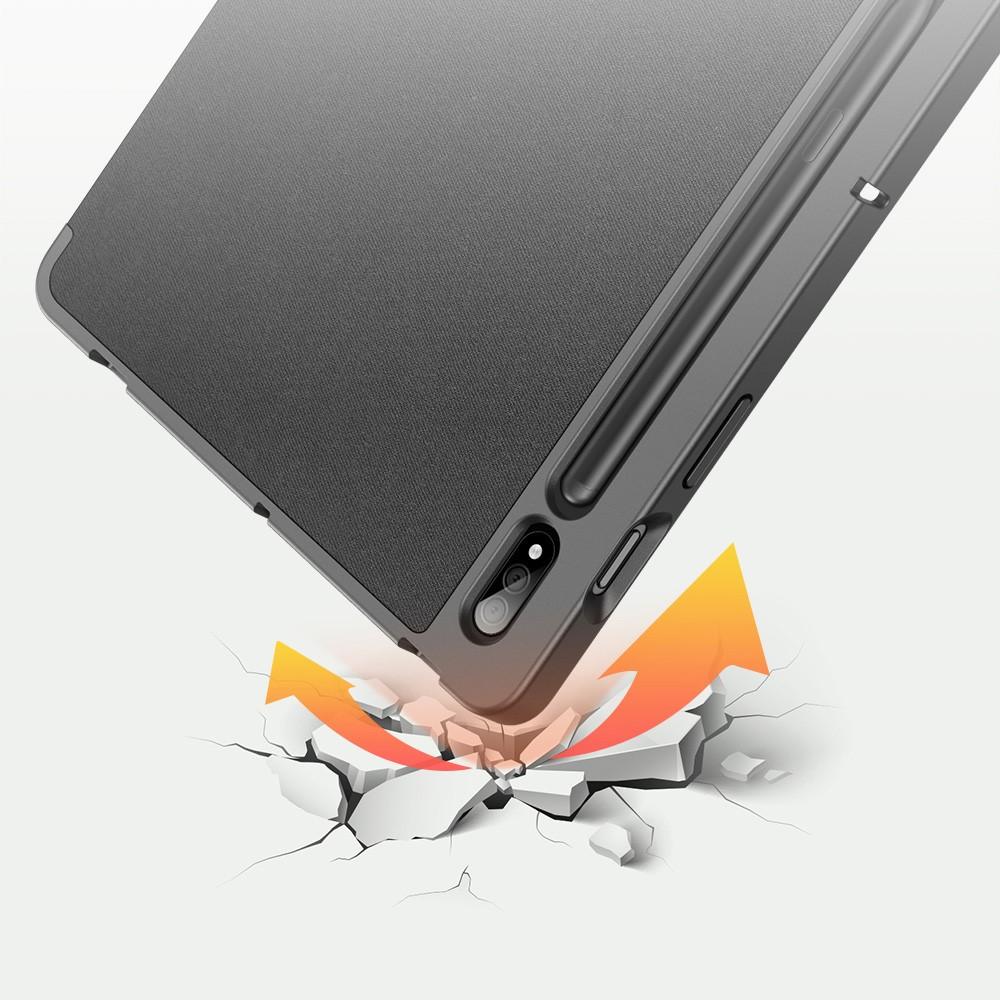 Coque Domo Tri-Fold Samsung Galaxy Tab S7 Plus/S8 Plus 12.4 Black