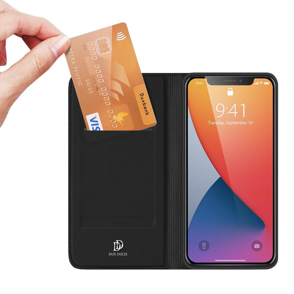 Étui portefeuille Skin Pro Series iPhone 12/iPhone 12 Pro, Noir