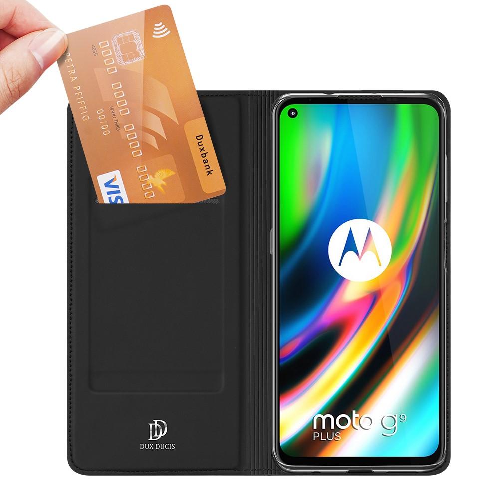 Étui portefeuille Skin Pro Series Motorola Moto G9 Plus Black