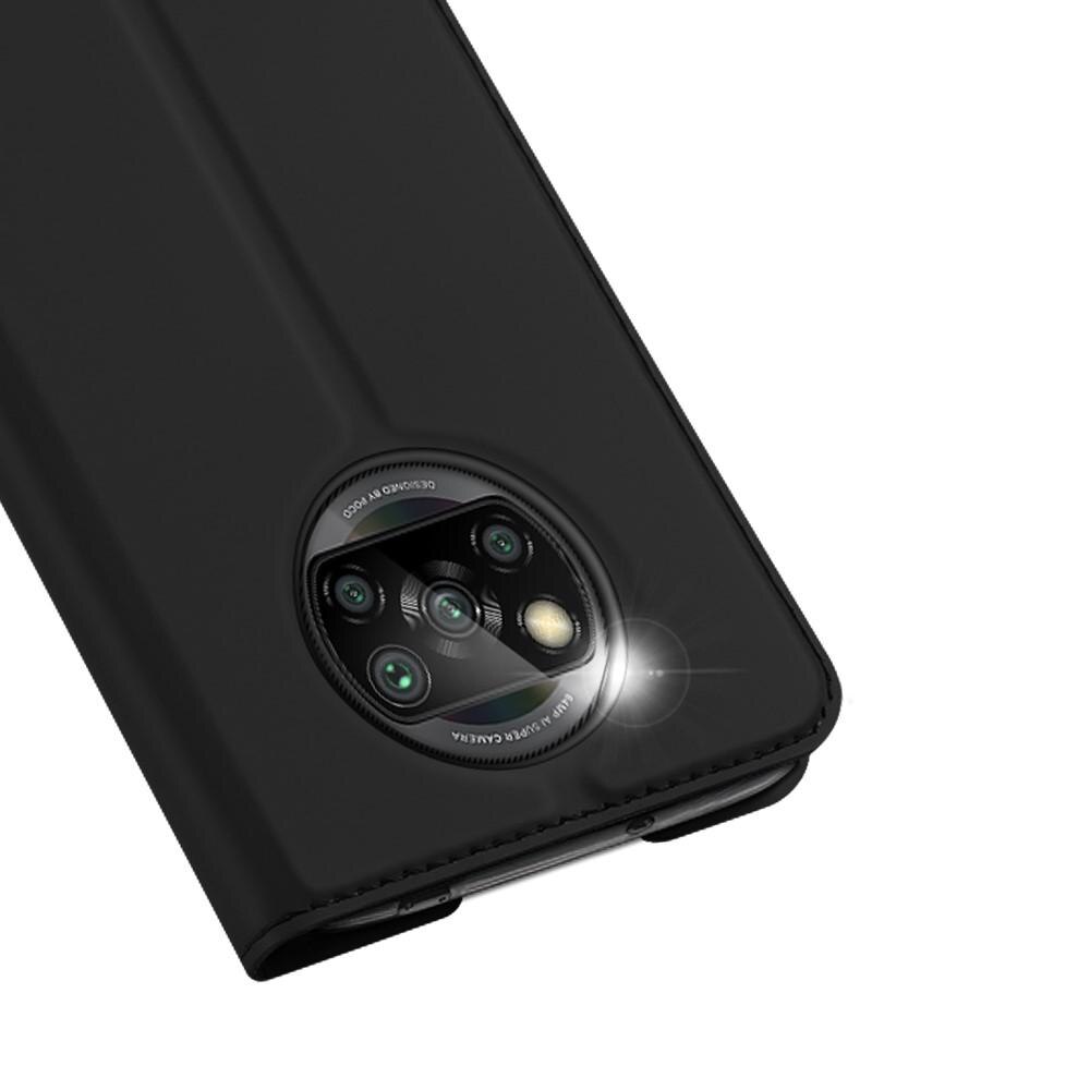 Étui portefeuille Skin Pro Series Xiaomi Poco X3 NFC, Noir