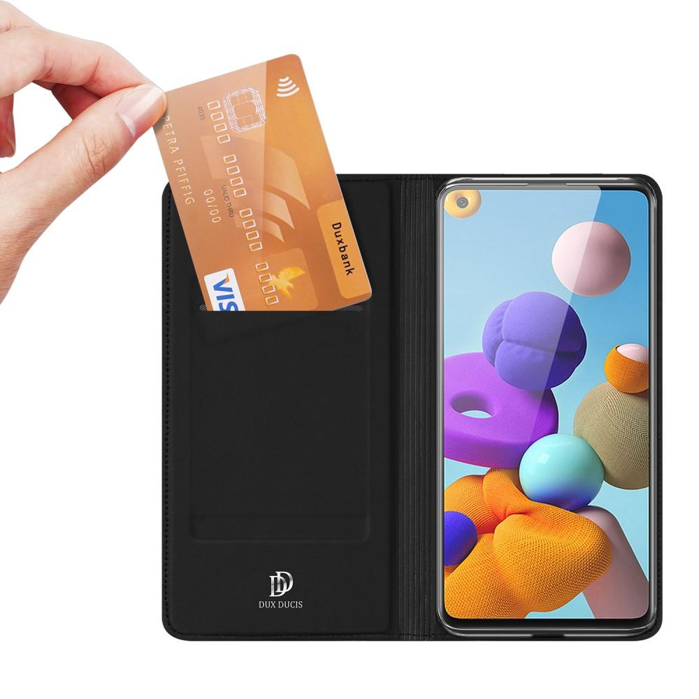 Étui portefeuille Skin Pro Series Samsung Galaxy A21s, Noir