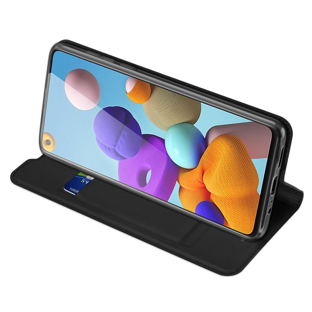 Étui portefeuille Skin Pro Series Samsung Galaxy A21s, Noir