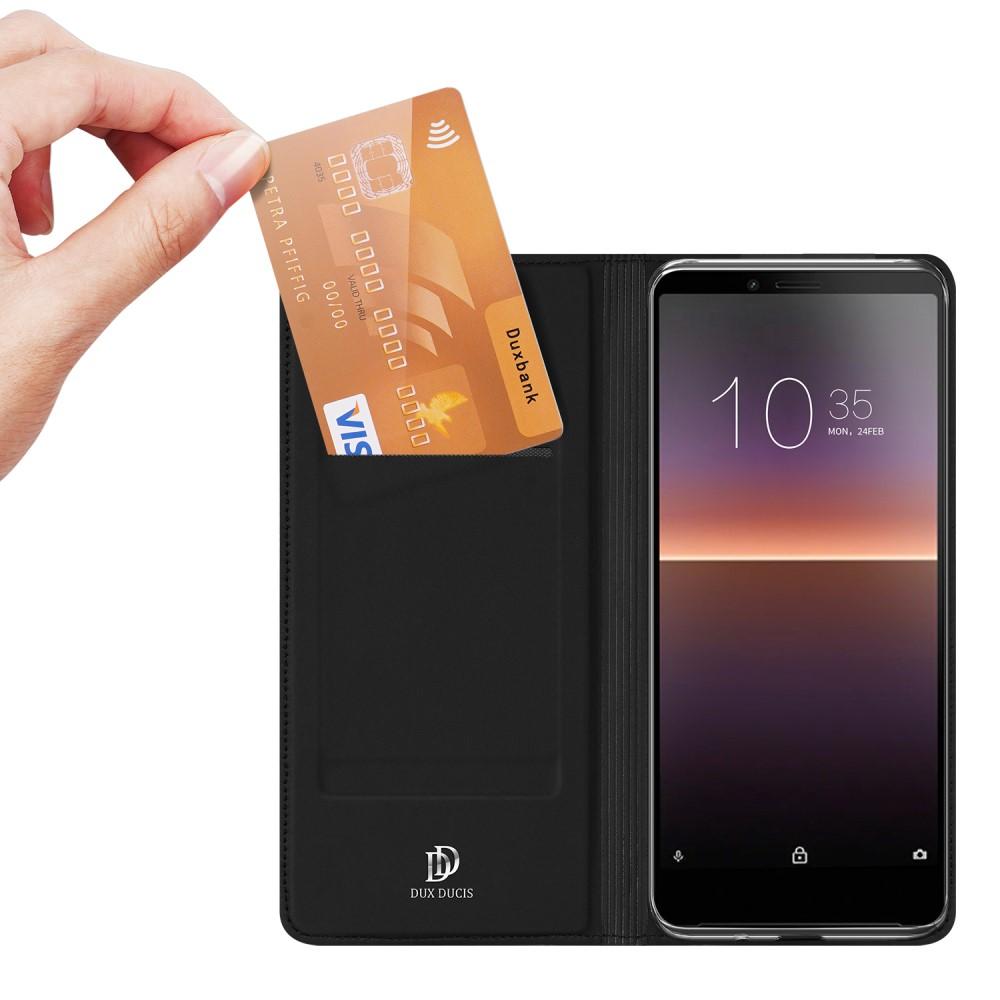 Étui portefeuille Skin Pro Series Sony Xperia 10 II, Noir