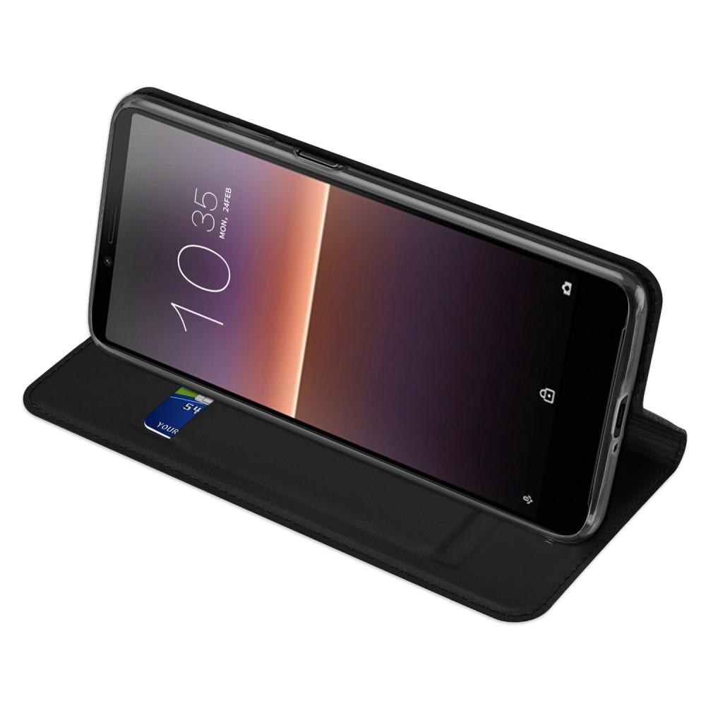Étui portefeuille Skin Pro Series Sony Xperia 10 II, Noir