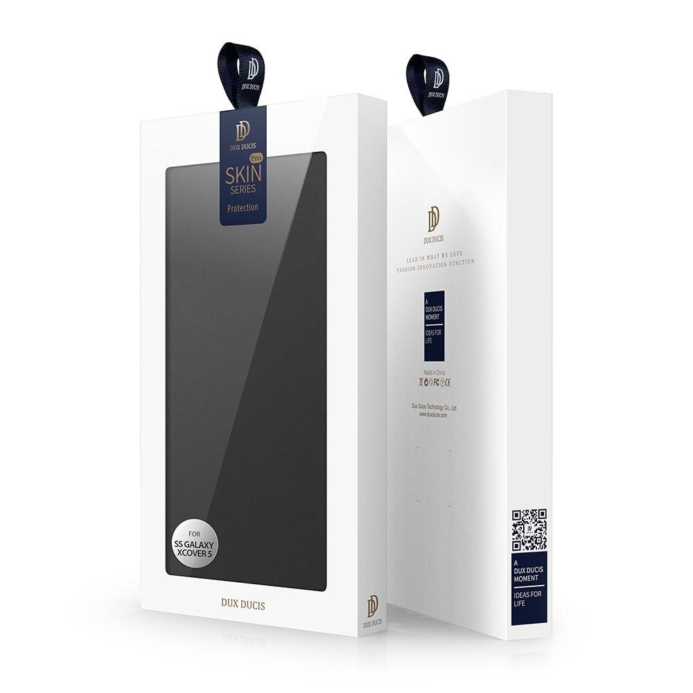 Étui portefeuille Skin Pro Series Samsung Galaxy Xcover 5, Noir