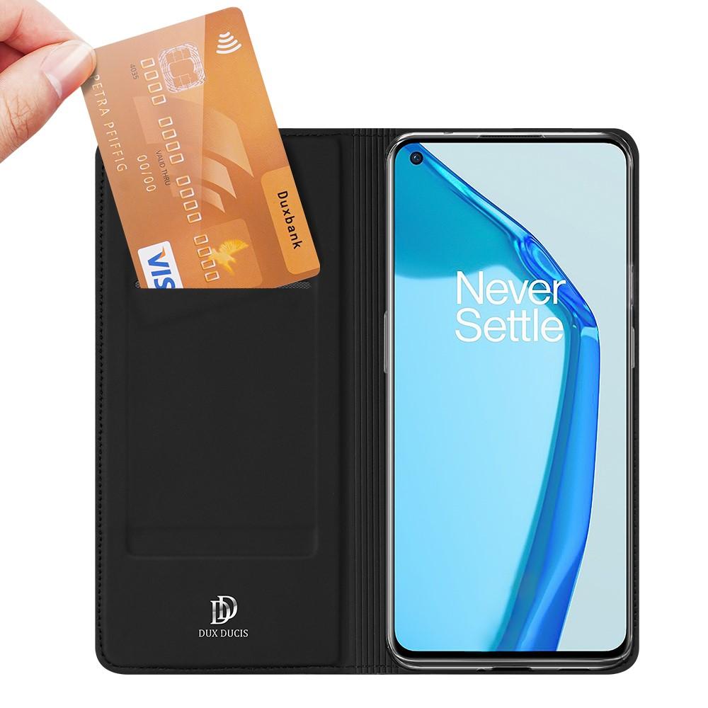Étui portefeuille Skin Pro Series  OnePlus 9, Noir