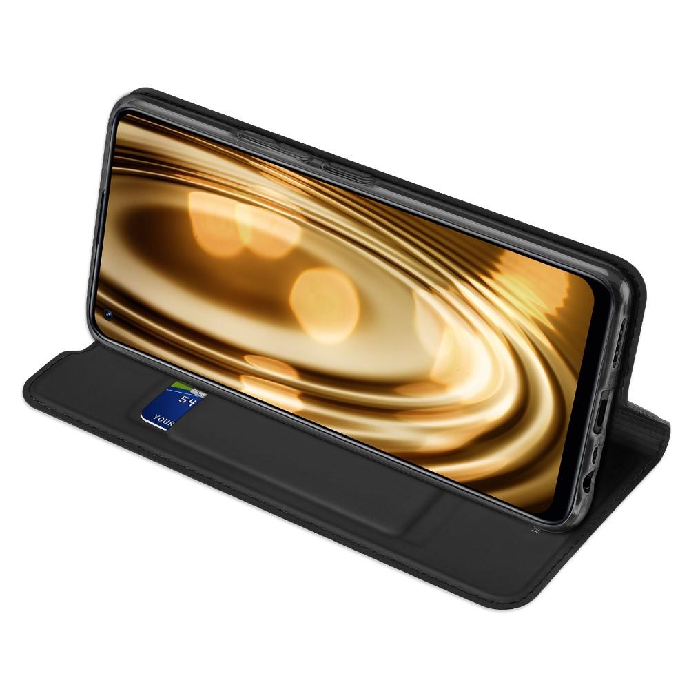 Étui portefeuille Skin Pro Series Realme 8 Pro, Noir