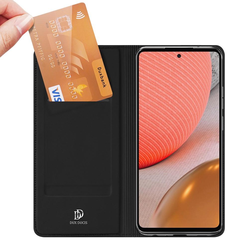Étui portefeuille Skin Pro Series Samsung Galaxy A72 5G, Noir