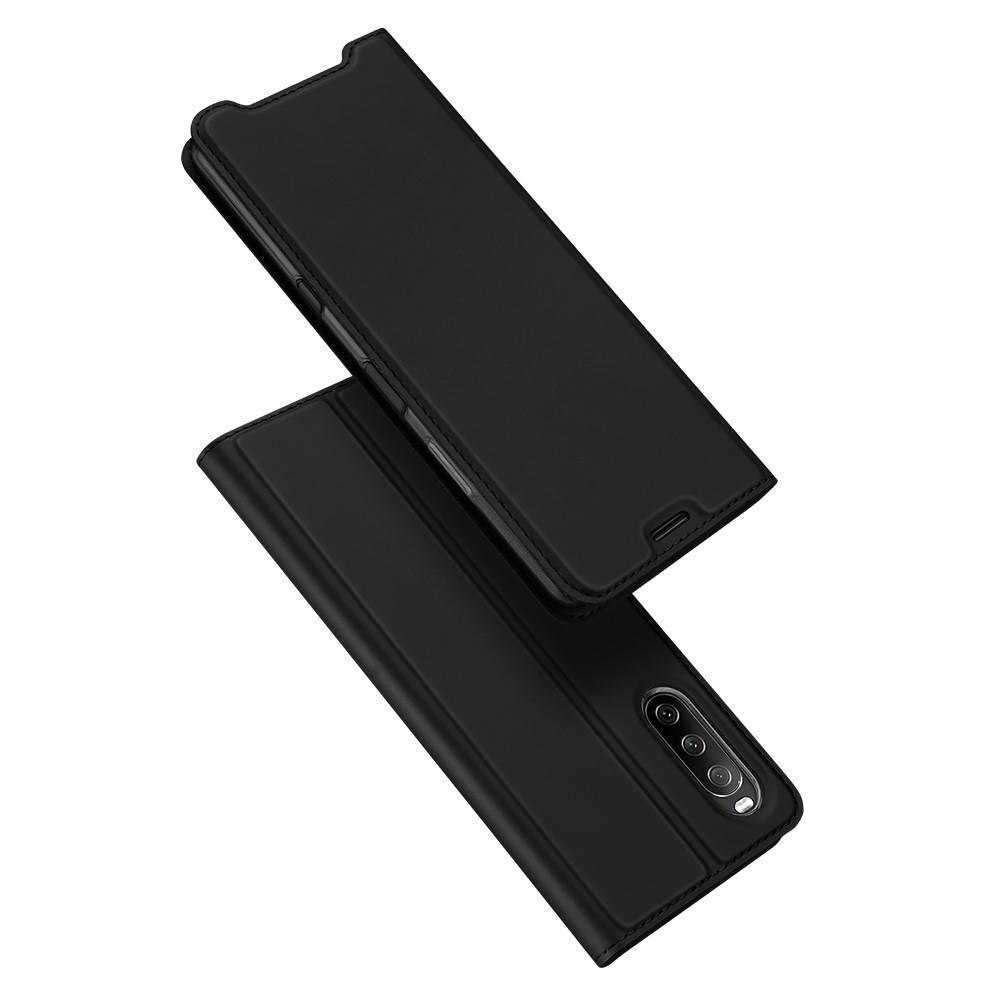 Étui portefeuille Skin Pro Series Sony Xperia 10 III, Noir