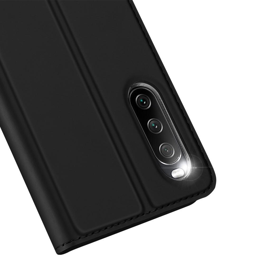 Étui portefeuille Skin Pro Series Sony Xperia 10 III, Noir
